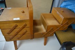 Vintage Wooden Sewing Box