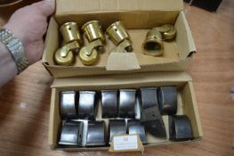 Set of Four Bras Furniture Castors plus Covers