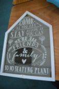 House Shaped Mirror with Messages