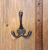 *Twenty Cast Iron Small Triple S Coat Hooks
