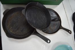 Three Cast Iron Skillets