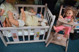Vintage Triang Highchair, Cot, Dolls, etc.