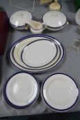 12pcs of Vintage Blue & White Tableware Including