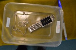 Lady’s Wristwatch by Burge plus Silver Chain