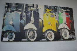 Two Mod and Scooter Canvas Wall Prints