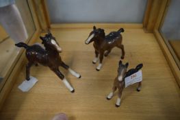 Three Beswick Ponies