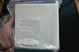 Set of Six Matching Damask Serviettes