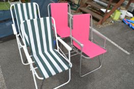 Four Folding Garden Chairs
