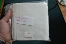 Three Matching Damask Napkins