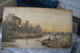 Riverside Scene Print by Stewart Lloyd 1905