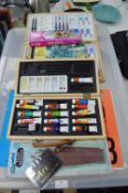 Large Storage Box Containing Artists Watercolour S
