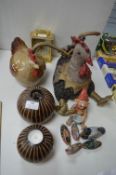Chicken and Duck Ornaments, Candle Holders, etc.