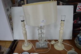 Table Lamps and a Lamp with Shade