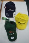 Three Motor Racing Caps
