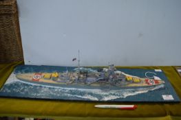 Scale Model of The Admiral Hipper 1940 German Heavy Cruiser