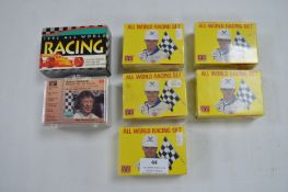 Seven Packs of Motor Racing Cards