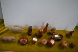 Turned and Carved Wooden Ornaments etc.