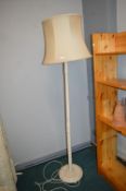 Cream Painted Standard Lamp with Shade