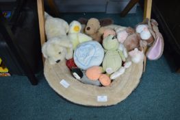 Pet Bed Containing Soft Toys