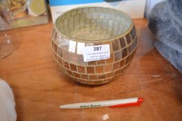 Mosaic Glass Candle Holder