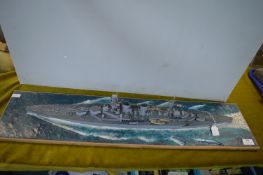 Scale Model of The HMS Repulse 1916 Battle Cruiser