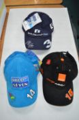 Three Motor Racing Caps