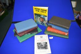 Vintage Motor Racing Books Including Sterling Moss etc.