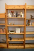 Solid Pine Six Tier Shelf Unit