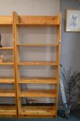 Solid Pine Six Tier Shelf Unit