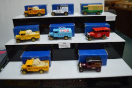 Eight Fina Corgi Diecast Advertising Vehicles
