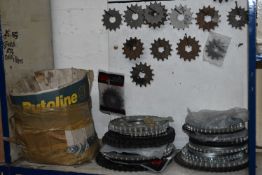 *Contents of Shelf to Include Various Sprockets