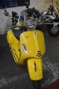 Vespa 300cc Scooter in Yellow, with Key and V5