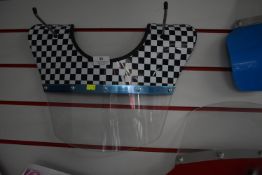 *Front Visor Bib with Checked Flag Pattern