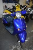 Aprilia Habana 49cc Moped in Metallic Blue, with Keys and V5