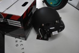 *Viper Open Face Motorbike Helmet in Matt Black Size: XXL