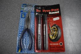 *Long Nose Pliers, and Two Tyre Pens