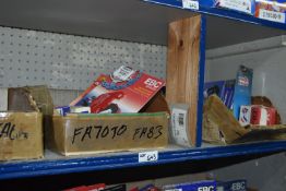 *Contents of Shelf to Include Various Brake Discs Pads