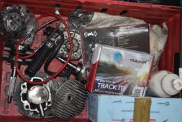 *Various Motorbike Parts, Barrels, Pistons, Crank, Tracker, etc. (box not included)