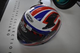 *Viper Full Face Motorbike Helmet in Red, White & Blue Size: S