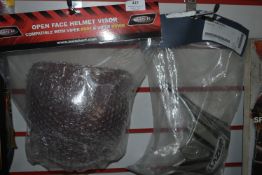 *Open Face Helmet Visor for Viper RS04 & RSV06 Helmets, and a Laser Helmet Cap Peak