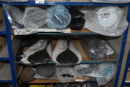 *Contents of Three Shelves to Include Various Motorcycle Mirrors