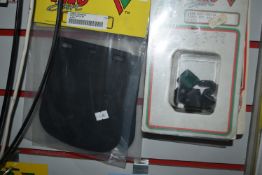 *Two Scooter Front Mudguards, Cargo Net Seat Brackets, and White Marker for Helmet Screens