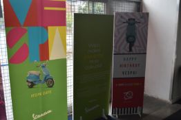 *Three Assorted Vespa Upright Banners