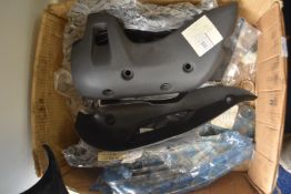 *Box of Assorted Plastic Covers, Exhaust Grips, etc.