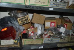 *Contents of Shelf to Include Various Fork Seals and Other Motorcycle Parts
