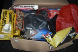 Box of Assorted Motorcycle Seat Covers