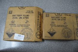 *Two Boxes of Battery Fluid Acid Ref: YT5LBS and YT4LBS