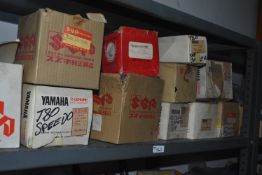 *Contents of Shelf to Include Various Yamaha and Other Motorcycle Parts