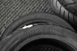 *Two Tyres Continental 130x70x10, Shinko 110x70x12