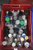 *Large Quantity of Assorted Paints (mostly part used, tray not included)